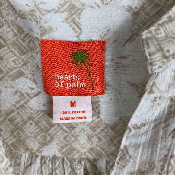 Hearts of Palm Sleeveless Tie Front Crop Top Med. - Picture 5 of 6